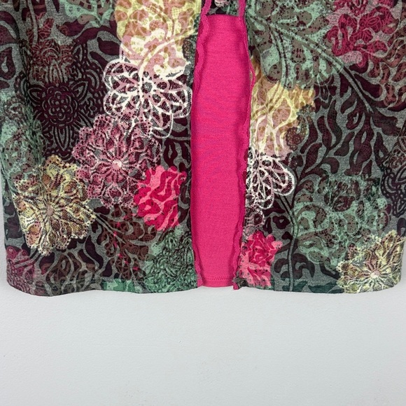 Per Una Casual Multicoloured Floral Patterned 3/4 Sleeve Top Size 10 - Picture 9 of 12